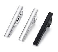 Lot de 3/5 Honey Bear Pinces à Cravate Homme/Garçons Slim Skinny,4cm,Acier inoxydable Pour Chemise (3pcs ensemble sans boîte C)