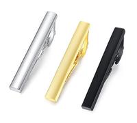 Lot de 3/5 Honey Bear Pinces à Cravate Homme/Garçons Slim Skinny,4cm,Acier inoxydable Pour Chemise (3pcs ensemble sans boîte)