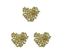 Lot de 3 50 perles intercalaires en métal doré antique en forme d'aile d'ange en forme de cœur