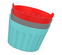 Lot de 3/6/9 grands moules réutilisables en silicone anti-adhésif pour cuisson au micro-ondes