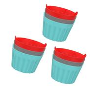 Lot de 3/6/9 grands moules réutilisables en silicone anti-adhésif pour micro-ondes