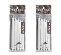 Lot de 3/6 estompes et tortillions pour dessin au fusain ou au crayon, taille-crayon en papier abrasif pour croquis doux et gomme à papier