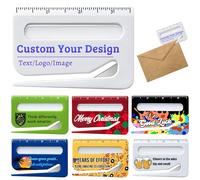 Lot de 3 à 100 ouvre-lettres personnalisés, ouvre-enveloppes avec logo/texte, outil d'ouverture de courrier avec échelle et loupe, coupe-papier pour enveloppes, courriers et colis (blanc)