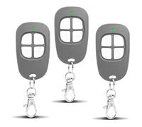 Lot de 3 AAM0049 Télécommande Portail et Garage - Compatible SCS Sentinel - 433,92 MHz - 4 Canaux - Code Secret Tournant & Portée Longue - Gris