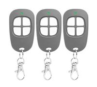 Lot de 3 AAM0049 Télécommande Portail Garage 4 Canaux, 433.92MHz Compatible SCS Motorisation Portail et Porte de Garage(Gris)