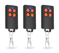 Lot de 3 AAM0121 Télécommande Portail- Compatible SCS Sentinel - 433,05-434,79 MHz - 4 Canaux - Code Secret Tournant & Portée 50 m - orange