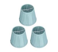 Lot De 3 Abat-jour à Clipser, Petits Abat-jour De Lustre, Abats-Jour en Tissu, Abat-jours En Tissu Pour Lampadaire Et Lampe De Table, 4,7 X 4,3 X 3,3 Pouces(Bleu)