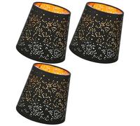 Lot de 3 abat-jours à clipser en forme de cloches - Abat-jour élégant en tissu - Convient pour la décoration de la maison