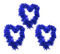 Lot de 3 accessoires Boa en plumes Bleu roi 180 cm 65 g