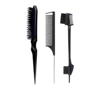 Lot de 3 accessoires de brosse à cheveux - Peigne de séparation - Brosse à cheveux pour queue de cheval