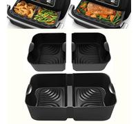 Lot de 3 accessoires de friteuse à air chaud Ninja Foodi Flexdrawer 10,4 l AF500EU, moule en silicone pour friteuse à air chaud Ninja AF500DE, COSORI 10 l, accessoires Airfryer réutilisables pour