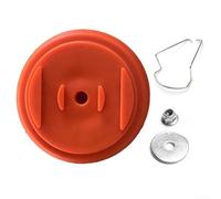 Lot de 3 accessoires de rechange en plastique pour débroussailleuse et tondeuse à gazon avec joint de protection et écrou (orange)