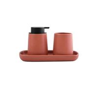Lot de 3 accessoires de salle de bain en céramique MAONIE Terracotta mat MSV