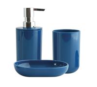 Lot de 3 accessoires de salle de bain INAGUA Bleu Marine MSV