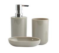 Lot de 3 accessoires de salle de bain INAGUA Taupe MSV