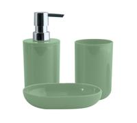 Lot de 3 accessoires de salle de bain INAGUA Vert Basil MSV