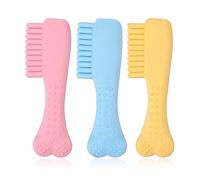 Lot de 3 accessoires molaires pour chiens - Jouet à mâcher en forme de peigne - Nettoyage des dents - Dentifrice - Brosse à dents pour animaux de compagnie - Pour masticateurs agressifs - Grandes