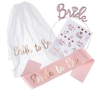 Lot de 3 accessoires pour enterrement de vie de jeune fille, écharpe Bride to Be et Bride Tribe, décoration de fête pour mariage, enterrement de vie de jeune fille