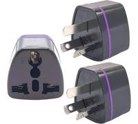 (Lot de 3) Adaptateur de voyage Australie-Nouvelle-Zélande - Prise de type I, prise universelle à 3 broches