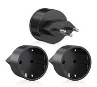 Lot de 3 Adaptateur de Voyage Suisse, Adaptateur Voyage France vers Suisse, Prise EU vers Type J pour Maldives, Rwanda, Liechtenstein