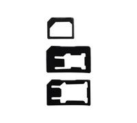 Lot de 3 Adaptateur MicroSIM/NanoSIM vers SIM/ Pic SIM Noir