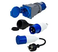 Lot de 3 adaptateurs CEE - Fiche Schuko - Prise CEE