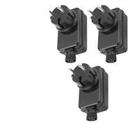 Lot de 3 adaptateurs d'alimentation LED 12 V 1 A - Adaptateur LED pour éclairage de jardin - Adaptateur LED 12 V 1 A - Prise EU étanche IP44 - Pour barre lumineuse, projecteur de jardin