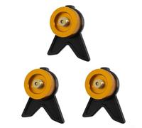 Lot de 3 adaptateurs de bidon de gaz pour réchauds de camping et barbecues - Alliage d'aluminium, nylon résistant à la chaleur, arrêt automatique, 4,5 x 2,8 cm (orange)