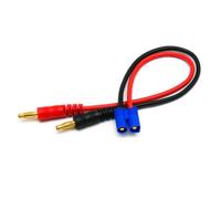 Lot de 3 adaptateurs de charge EC3 vers fiche banane pour batteries LiPo 14 AWG fil en silicone