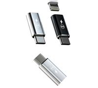 Lot de 3 adaptateurs de charge rapide Lightning vers USB C - 65 W - Pour câble de charge Apple - Prise de type C - Accessoire Thunderbolt pour iPhone 15 - Accessoires Android pour iPad - Compatible