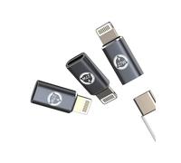 Lot de 3 adaptateurs de charge rapide USB C mâle vers Lightning mâle type C Jack 27 W Câble de charge rapide pour iPhone Source d'alimentation Accessoires pour Apple 14 13 12 Pro