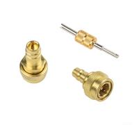 Lot de 3 adaptateurs de conversion en laiton massif pour R1234yf vers R134a pour climatisation latérale basse pression pour service avec joints toriques étanches et installation facile à une main pour