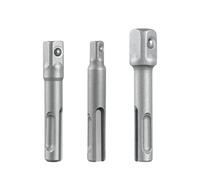 Lot de 3 adaptateurs de douille pour outils électriques à tige hexagonale avec roulement à billes à ressort (argenté)