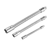 Lot de 3 adaptateurs de douilles flexibles pour clés à couple élevé, adaptateurs de tête d'entraînement pour tâches de réparation fonctionnelle, clé d'assemblage de meubles