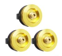 Lot de 3 adaptateurs de gaz haute performance pour réchauds d'extérieur Butane à Isobutane Conversion facile Doré