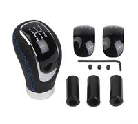 Lot de 3 adaptateurs de levier de vitesse de voiture 8/10/12 mm avec construction en cuir et métal pour un changement de vitesse en douceur Prise en main confortable Intérieur du véhicule (bleu)