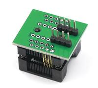 Lot de 3 adaptateurs de programmeur SOP8 vers DIP8 large, 150 mil SOP8 vers DIP8, module de conversion de prise, puce de test ISOP8 vers DIP8, carte de prise de composants électroniques (vert)