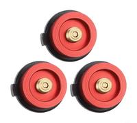 Lot de 3 adaptateurs de réchaud d'extérieur pour randonnée, camping (rouge) | Fabriqué en alliage d'aluminium et cuivre, raccords en laiton, nylon résistant à haute température, pour une construction