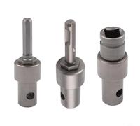 Lot de 3 adaptateurs de tarière de terre avec tige hexagonale SDS Plus - Entraînement 1/2 pouce pour hoc et perceuse électrique, embout en acier haute résistance pour creuser dans un sol mou