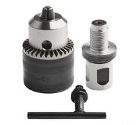 Lot de 3 adaptateurs de tige de 3/4" vers tige conique B16 avec filetage 1/2-20UNF pour mandrin de perceuse magnétique, kit de 3 pièces comprenant des mandrins de 1,5 à 10 mm/1,5 à 13 mm/3 à 16 mm (A)