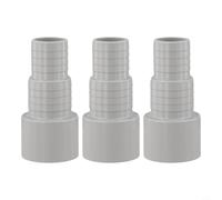 Lot de 3 adaptateurs de tuyau de pompe de piscine - Diamètre intérieur : 50 mm - Diamètre intérieur : 32/38 mm - Buse de tuyau en ABS pour pompes de 800 W - Douille sécurisée et résistante aux fuites