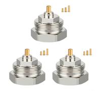Lot de 3 adaptateurs de valve thermostatique M30 x 1,0 vers M30 x 1,5, en laiton chromé, adaptateurs filetés pour têtes thermostatiques intelligentes, compatibles avec les valves de radiateur Oventrop