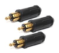 Lot de 3 adaptateurs DIN Hella mâle européens 12 V - Adaptateur de prise allume-cigare de voiture, compatible avec les motos BMW et toute prise DIN européenne