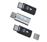 Lot de 3 adaptateurs Lightning Jack femelle vers USB C mâle 65 W Chargeur rapide Compatible avec Samsung pour Apple iPhone15 Pro Max Plus pour iPad Air4/5 Mini Type C Convertisseur Type-C