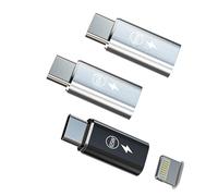 Lot de 3 adaptateurs Lightning vers USB C 65 W Chargeur rapide (3 Pack) Lightning Jack femelle vers type C mâle Convertisseur Type-C compatible avec Samsung pour Apple iPhone15 Pro Max Plus pour iPad