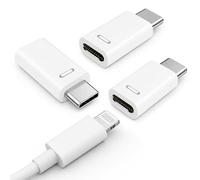 Lot de 3 adaptateurs Lightning vers USB C, adaptateur Lightning femelle vers USB C mâle pour iPhone 15 16 17 Pro Max Plus, prend en charge le chargement et le transfert de données, connecteur pour