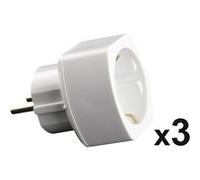 Lot de 3 adaptateurs M France / F SCHUKO (Allemagne, Espagne?) Blanc G