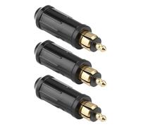 Lot de 3 adaptateurs pour prise allume-cigare Hella 12 V de style voiture - Adaptateur de prise d'alimentation DIN Hella mâle - Connecteur Powerlet de type européen pour motos