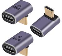 Lot De 3 Adaptateurs Usb-C 40 Gbps Usb C 90° Type C Adaptateur Usb C Femelle Vers Mâle Usb C Fiche Coudée Usb 4.0 40 Gbps Transfert De Données Type C Otg Adaptateur Pour Ordinateur Portable,[Z1217]