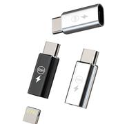 Lot de 3 adaptateurs USB C mâle vers Lightning femelle 65 W pour iPhone 16 15 Pro pour Apple Type C Connecteur pour iPad Câble Convertisseur Accessoires Compatible avec Samsung S25 Connecteurs Adapter